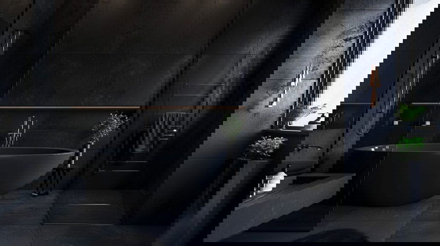 Dark Moody Bathroom with Heritage Character